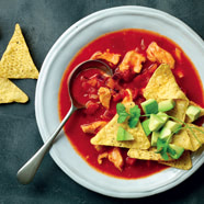Tomato tortilla soup
